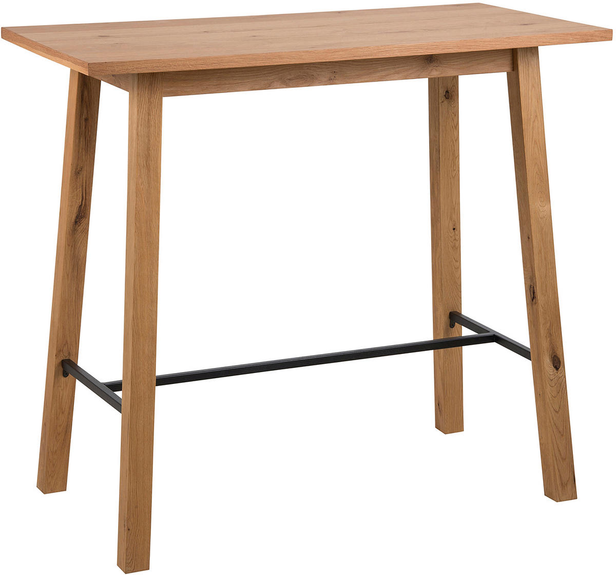 BARTISCH in Holz, Metall 117/58/105 cm   - Eichefarben/Schwarz, Design, Holz/Metall (117/58/105cm) - Carryhome