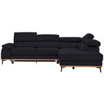 ECKSOFA  in Webstoff Schwarz  282/226 cm  - Schwarz, Natur, Holz/Textil (282/226cm) - Novel