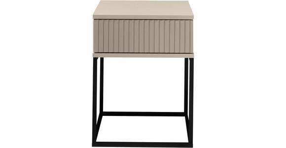 NACHTKÄSTCHEN 40/51,7/38,5 cm  in Schwarz, Kaschmir  - Kaschmir/Schwarz, MODERN, Holzwerkstoff/Metall (40/51,7/38,5cm) - Carryhome