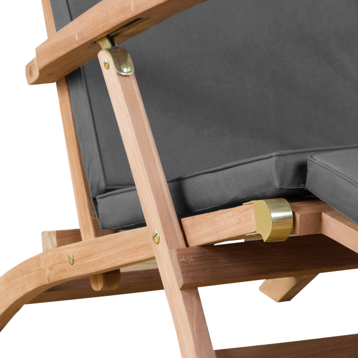 BÄDERLIEGE 60/93/170 cm  - Grau/Teakfarben, Basics, Holz (60/93/170cm)