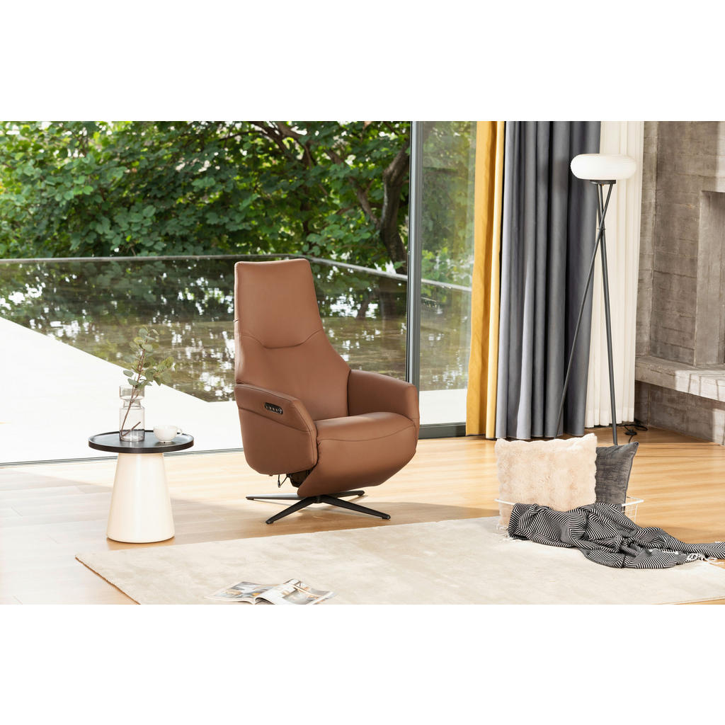 Thumbnail - Livetastic Relaxsessel, Braun, Textil, Leder, Echtleder, Rindleder, 70x111x86 cm, Relaxfunktion, USB-Anschluss, USB-C-An...