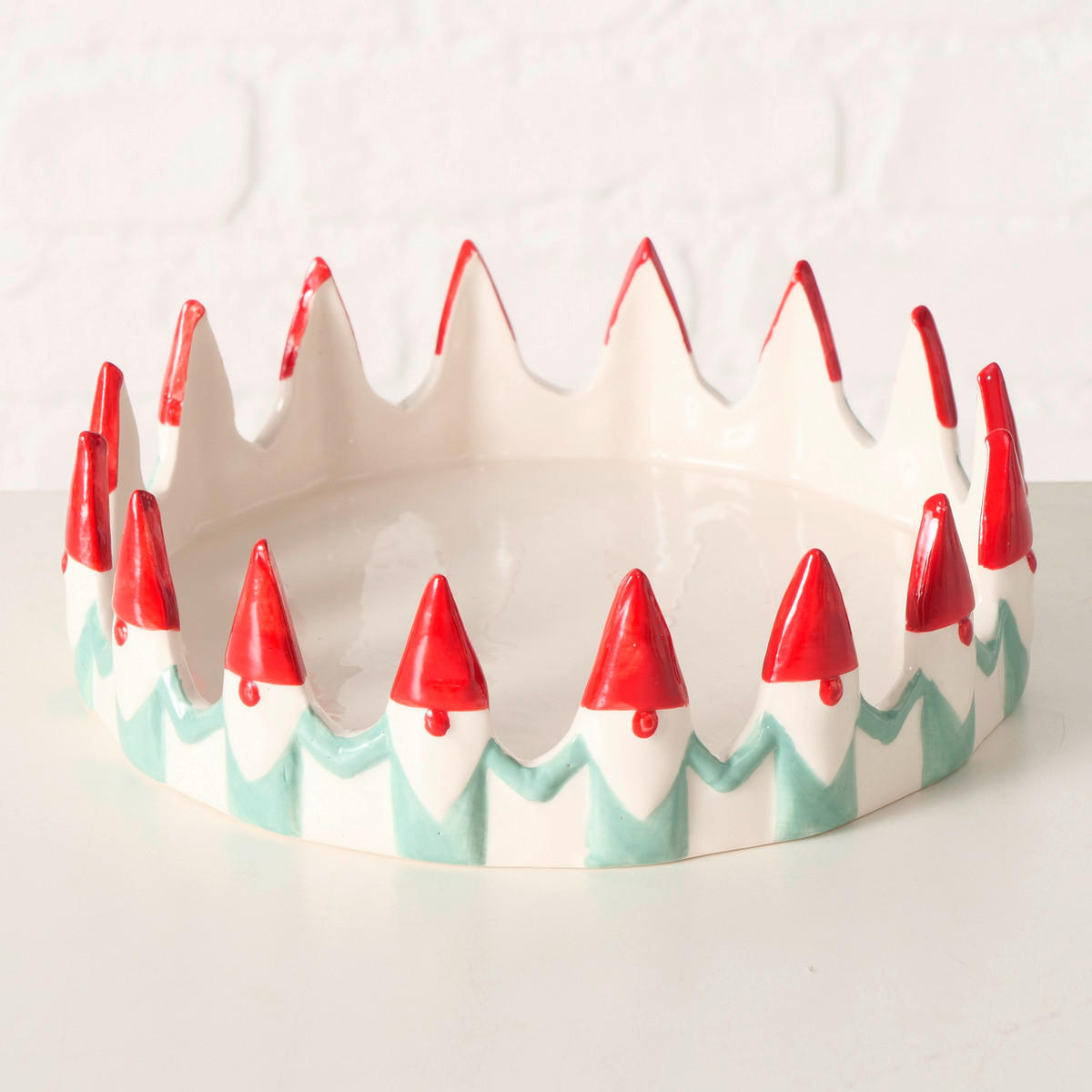 SCHALE   - Rot/Weiß, Basics, Keramik (20/6cm) - X-Mas