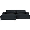 ECKSOFA Struktur Anthrazit  - Anthrazit/Schwarz, Design, Kunststoff/Textil (187/267cm) - Stylife