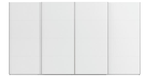 SCHWEBETÜRENSCHRANK  in Weiß  - Alufarben/Weiß, Basics, Holzwerkstoff/Metall (400/223/68cm) - Novel