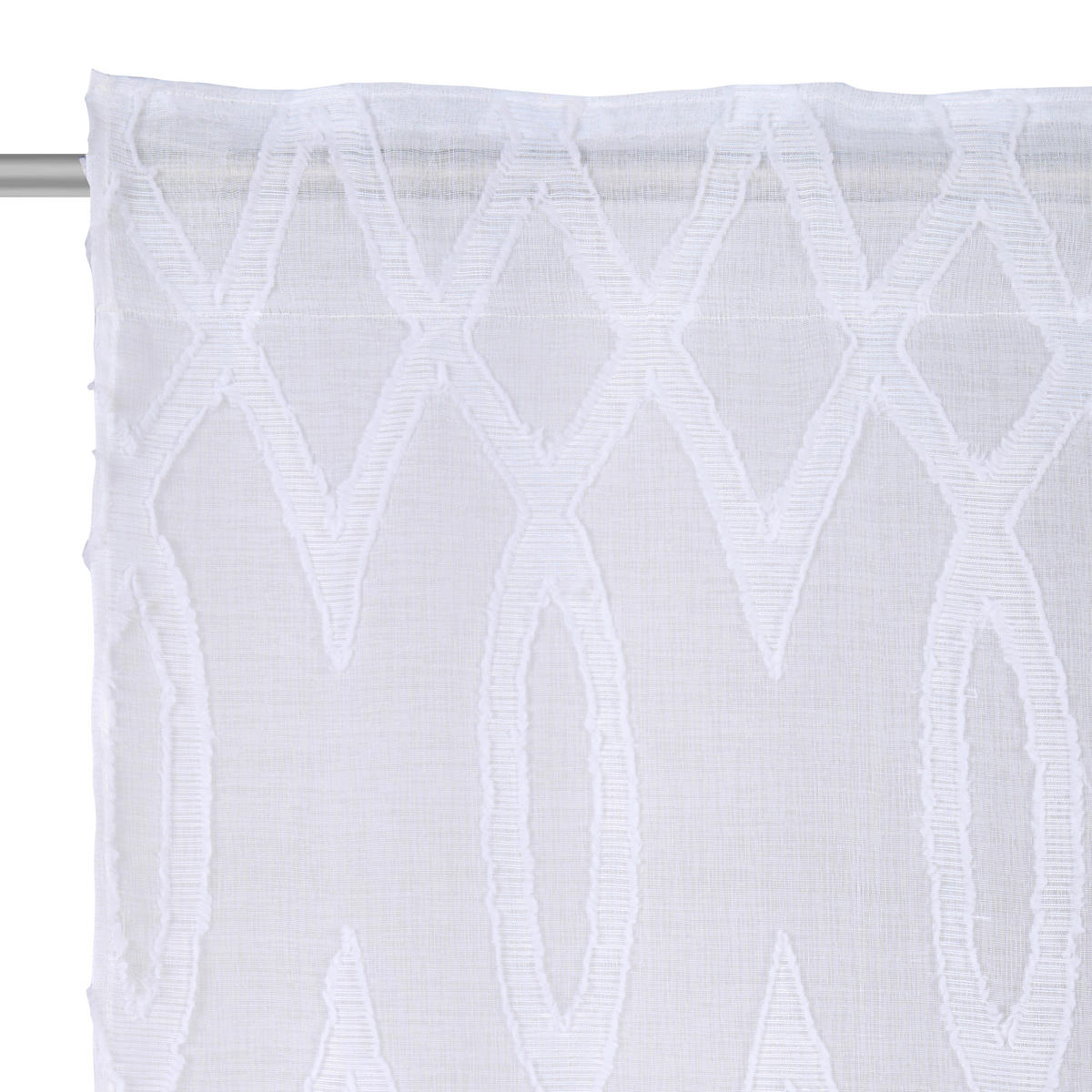 FERTIGVORHANG  halbtransparent  140/245 cm   - Weiß, Design, Textil (140/245cm) - Esposa
