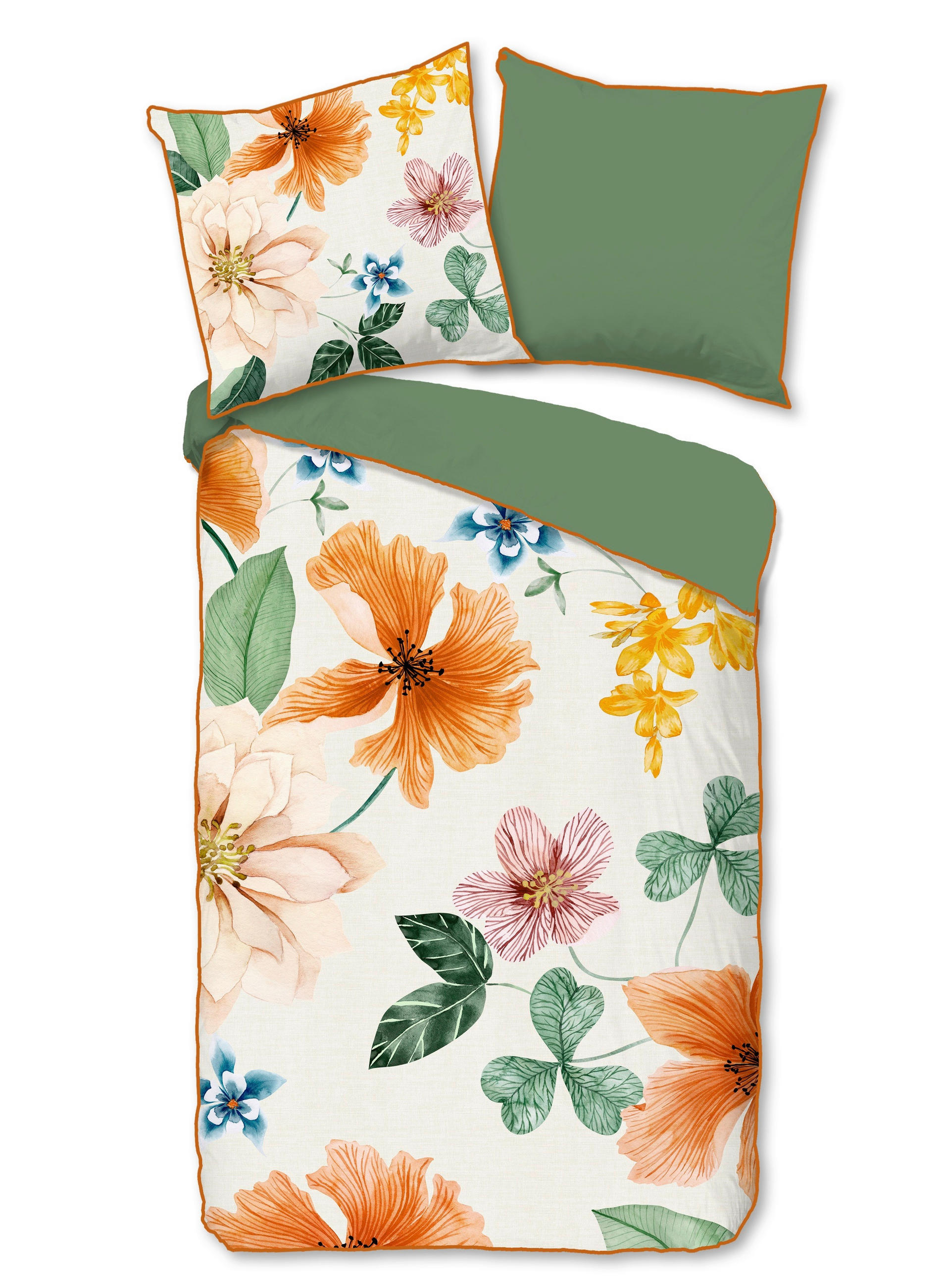 WENDEBETTWÄSCHE Annabelle Satin 135/200 cm  - Multicolor, Natur, Textil (135/200cm)