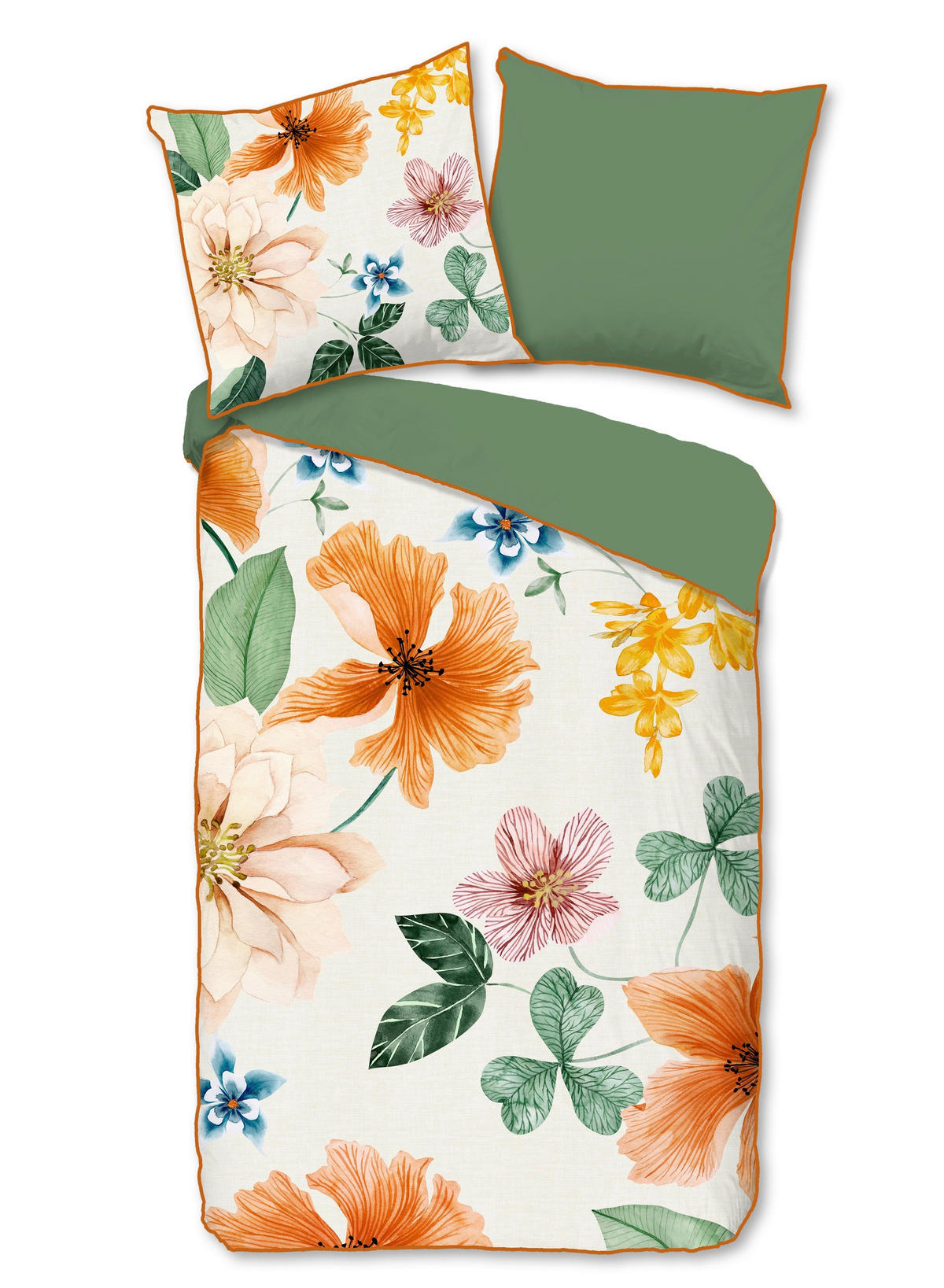 WENDEBETTWÄSCHE Annabelle Satin 135/200 cm  - Multicolor, Natur, Textil (135/200cm)