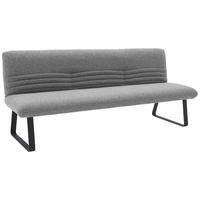 SITZBANK in Metall, Textil Dunkelgrau  - Dunkelgrau/Schwarz, Design, Textil/Metall (221/90/70cm) - Dieter Knoll
