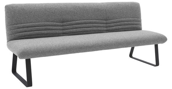 SITZBANK 221/90/70 cm  in Dunkelgrau  - Dunkelgrau/Schwarz, Design, Textil/Metall (221/90/70cm) - Dieter Knoll