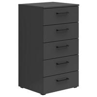 KOMODA, barvy grafitu, 45/83/40 cm - černá/barvy grafitu, Moderní, kompozitní dřevo/plast (45/83/40cm) - Carryhome