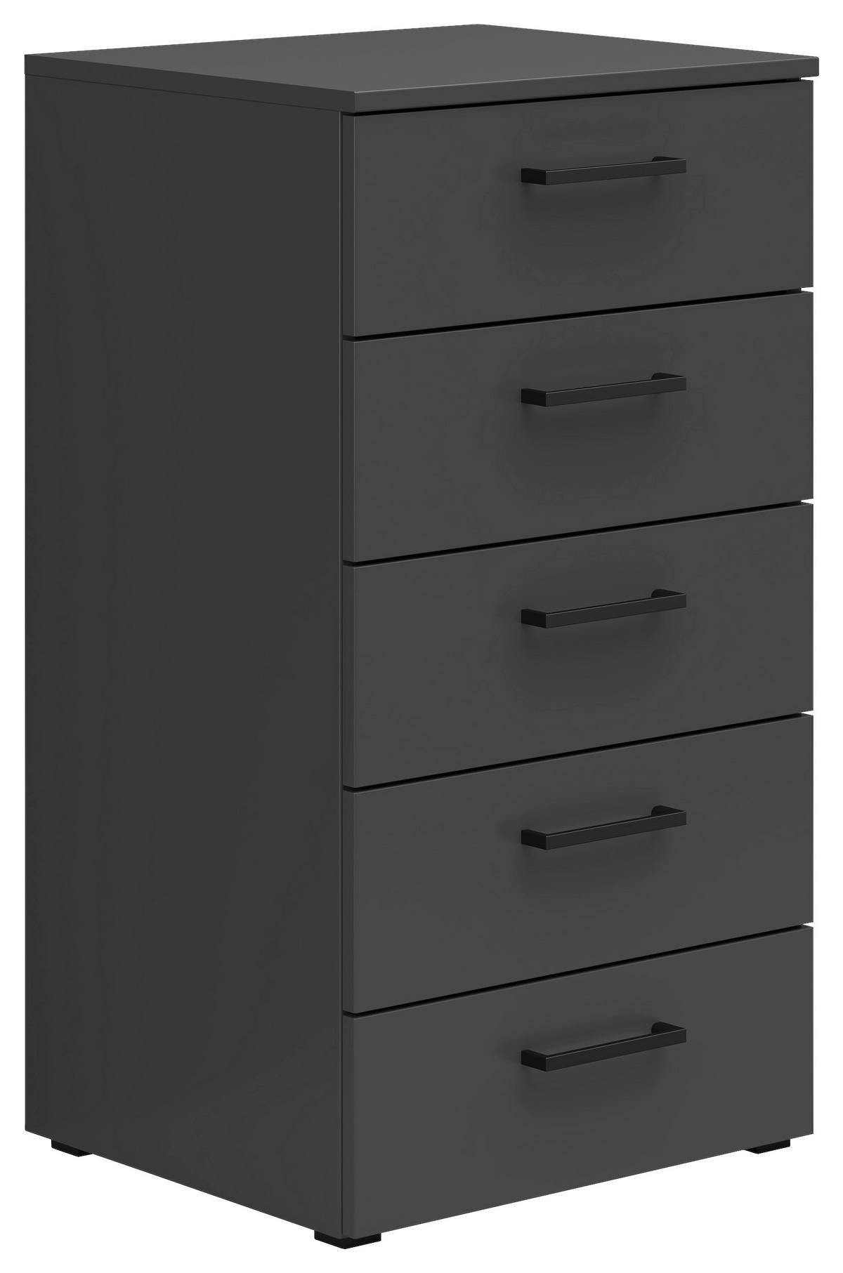 KOMODA, barvy grafitu, 45/83/40 cm - černá/barvy grafitu, Moderní, kompozitní dřevo/plast (45/83/40cm) - Carryhome