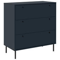KOMMODE  in 80/90/40 cm  - Schwarz/Dunkelblau, Design, Holzwerkstoff/Metall (80/90/40cm) - MID.YOU