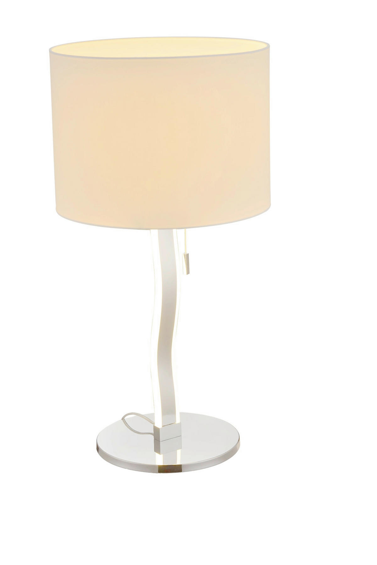 LED-TISCHLEUCHTE 35/68 cm   - Chromfarben/Weiß, Basics, Kunststoff/Metall (35/68cm) - Näve