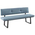 SITZBANK 180/86/60 cm  in Schwarz, Hellblau  - Schwarz/Hellblau, MODERN, Textil/Metall (180/86/60cm) - Cantus