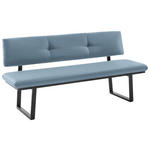 SITZBANK 180/86/60 cm  in Schwarz, Hellblau  - Schwarz/Hellblau, MODERN, Textil/Metall (180/86/60cm) - Cantus
