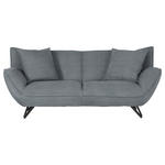 3-SITZER-SOFA in Feincord Dunkelgrau  - Dunkelgrau/Schwarz, Design, Textil/Metall (203/90/95cm) - Carryhome