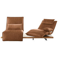 2-SITZER-SOFA in Echtleder Hellbraun  - Hellbraun/Eichefarben, Natur, Leder/Holz (240/63/115cm) - Koinor
