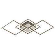 LED-DECKENLEUCHTE - Alufarben/Nickelfarben, Design, Kunststoff/Metall (110/54/6cm) - Novel