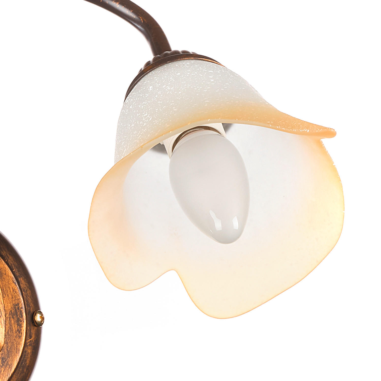 WANDLEUCHTE 30/35 cm - Bronzefarben/Olivgrün, Natur, Glas/Metall (30/35cm)