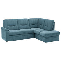 ECKSOFA  in Chenille Türkis  235/185 cm  - Türkis/Schwarz, KONVENTIONELL, Kunststoff/Textil (235/185cm) - Beldomo Comfort