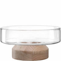 DEKOSCHALE - Transparent/Braun, KONVENTIONELL, Glas/Holz (26,50/13,40/26,50cm) - Leonardo