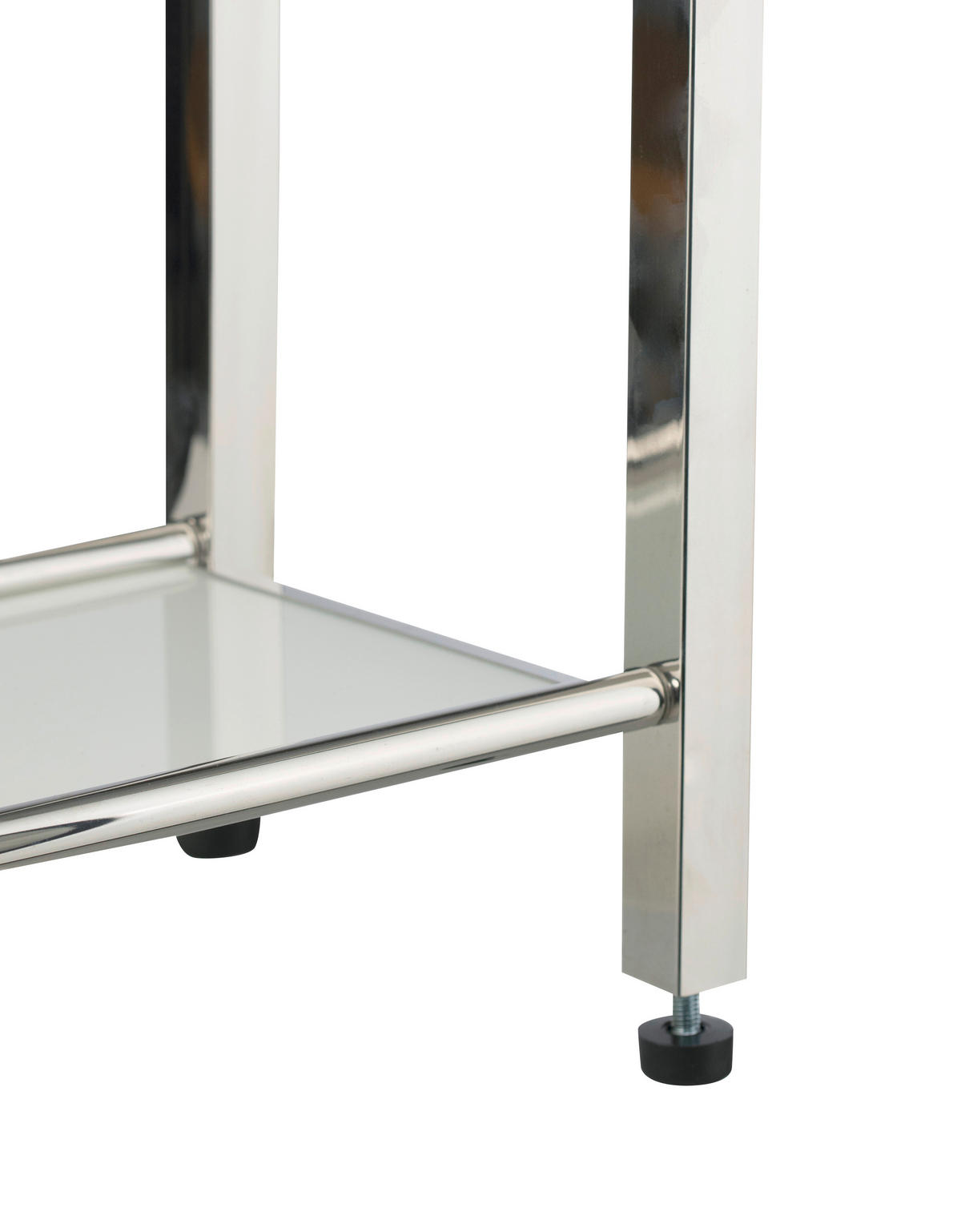 REGAL Schwarz, Edelstahlfarben  - Edelstahlfarben/Schwarz, Design, Glas/Metall (30/114/40,5cm)