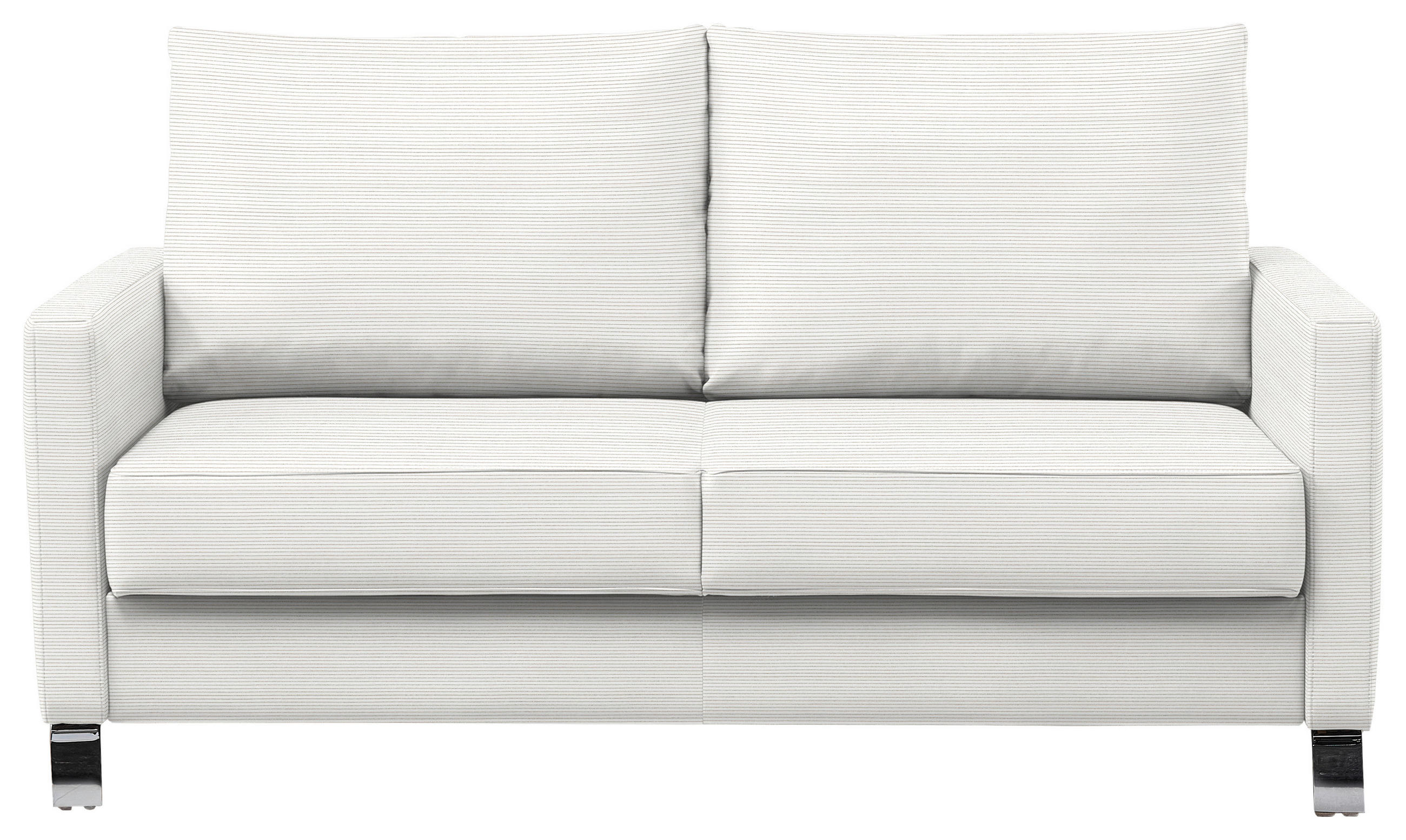 SCHLAFSOFA Flexa in Feincord Naturfarben  - Chromfarben/Naturfarben, Design, Textil/Metall (140/90/95cm) - Bali