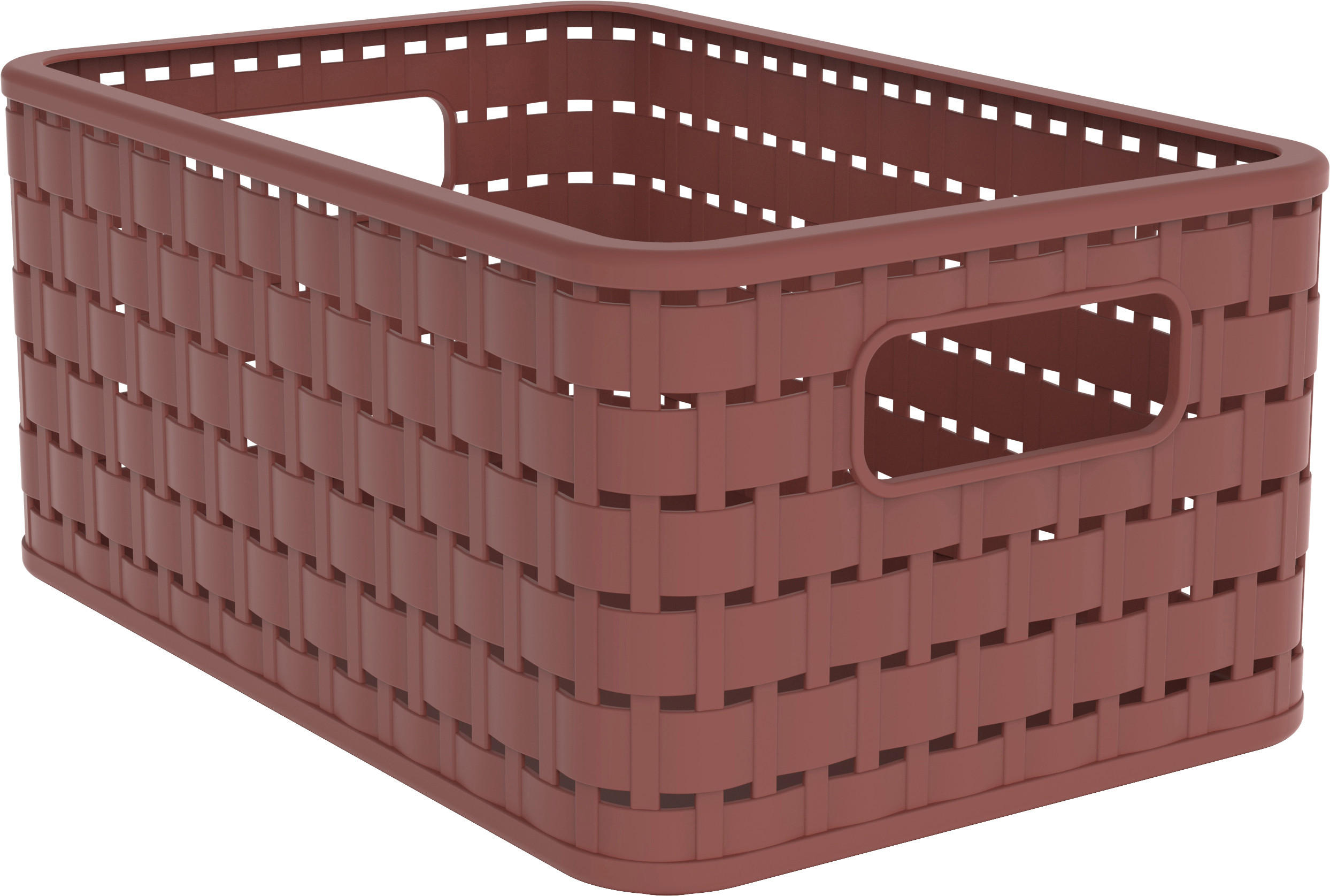 KOŠÍK hrdzavá - hrdzavá, Basics, plast (28/18,5/12,6cm)