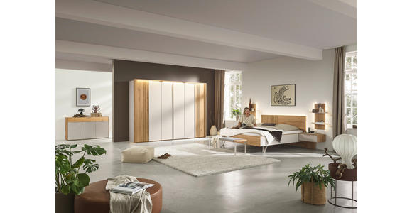BETTANLAGE 180/200 cm  in Perlmutt, Wildeiche  - Wildeiche/Perlmutt, Design, Holz/Holzwerkstoff (180/200cm) - Valnatura