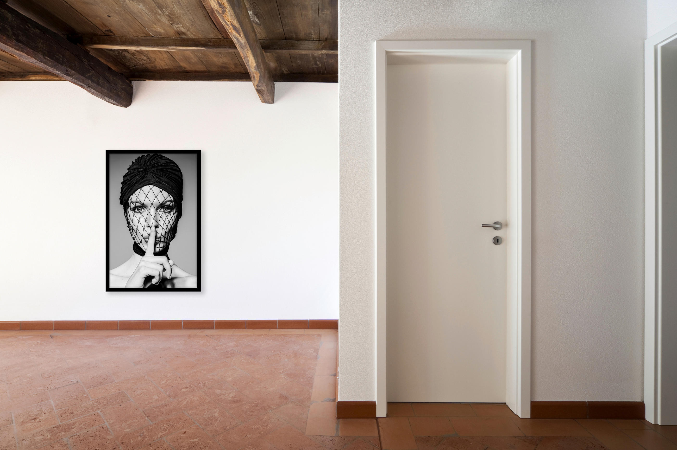 BILD Frauen  - Schwarz, Design, Holz/Kunststoff (90/135cm)