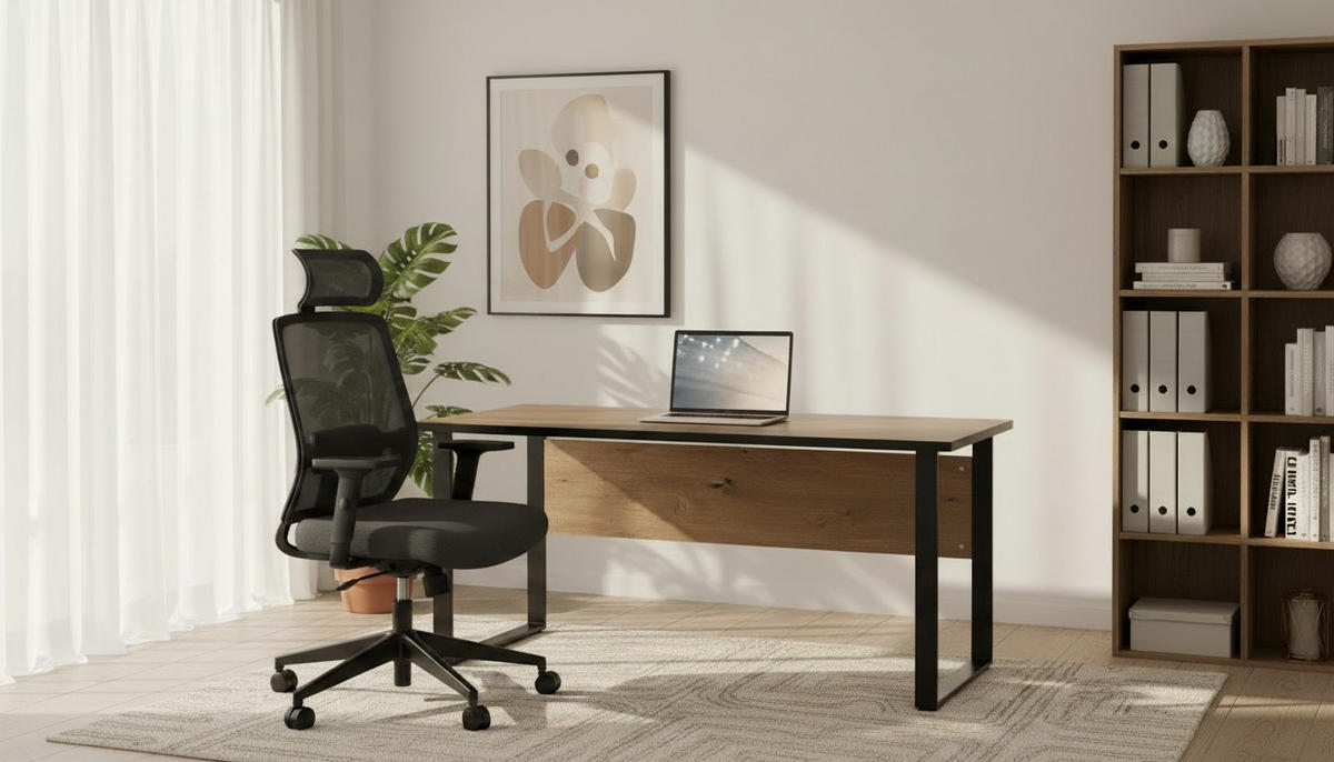 SCHREIBTISCH 160/75/73,5 cm Schwarz, Eiche Artisan  - Schwarz/Eiche Artisan, MODERN, Holzwerkstoff/Metall (160/75/73,5cm) - Livetastic