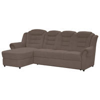 ECKSOFA in Chenille Taupe  165/262 cm  - Taupe/Schwarz, KONVENTIONELL, Kunststoff/Textil (165/262cm) - Livetastic