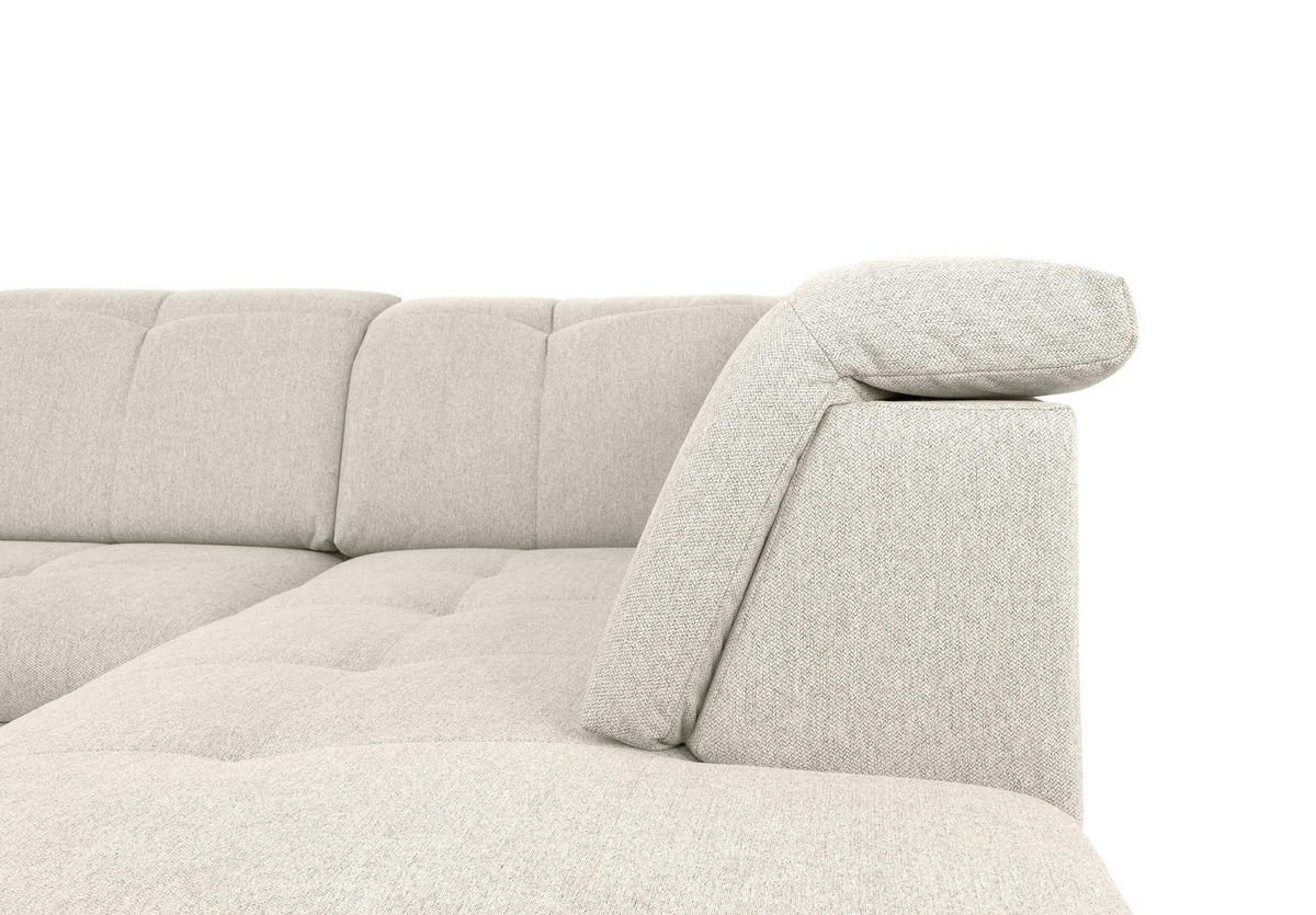 WOHNLANDSCHAFT in Beige  - Beige/Grau, Design, Textil/Metall (173/328/215cm) - MID.YOU
