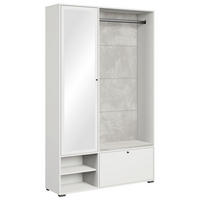 GARDEROBE 4-teilig  in 117,3/190/33 cm  - Weiß, Basics, Holzwerkstoff (117,3/190/33cm) - P & B