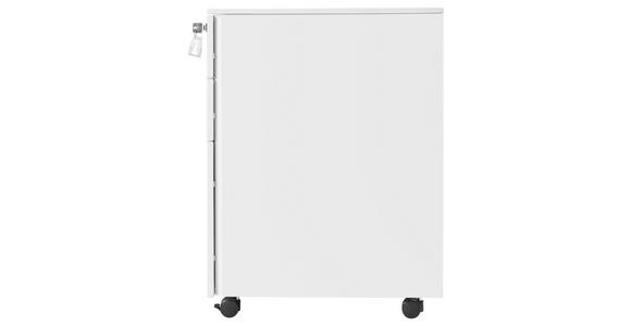 ROLLCONTAINER 39/60/45 cm  - Weiß, KONVENTIONELL, Kunststoff/Metall (39/60/45cm) - Novel