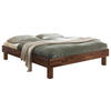BETT Nussbaum massiv 90/200 cm Nussbaumfarben  - Nussbaumfarben, Natur, Holz (90/200cm) - Hasena