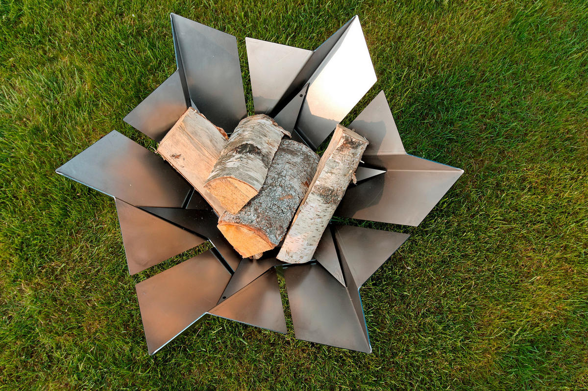 FEUERKORB SVENSKAV PHOENIX XXL 2043  - Edelstahlfarben, Basics, Metall (65/65/56cm) - Ambia Garden