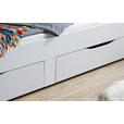 AUSZIEHBETT 90-180/200 cm  in Weiß  - Buchefarben/Weiß, KONVENTIONELL, Holzwerkstoff (90-180/200cm) - Carryhome