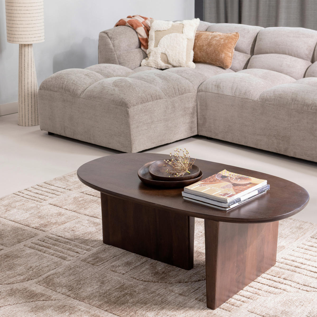 COUCHTISCH in Holz 110/60/40 cm  - Walnussfarben, Design, Holz (110/60/40cm) - Livetastic