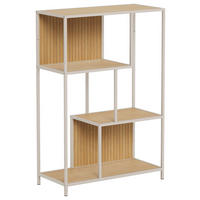 REGAL Grau, Eichefarben  - Eichefarben/Grau, MODERN, Holzwerkstoff/Metall (77/114/35cm) - Xora