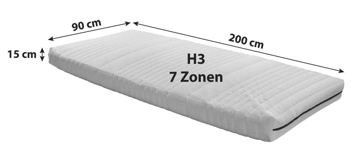 SALTEA DIN SPUMĂ POLIURETANIC 90/200 cm  - alb, Modern, textil (90/200cm) - MID.YOU