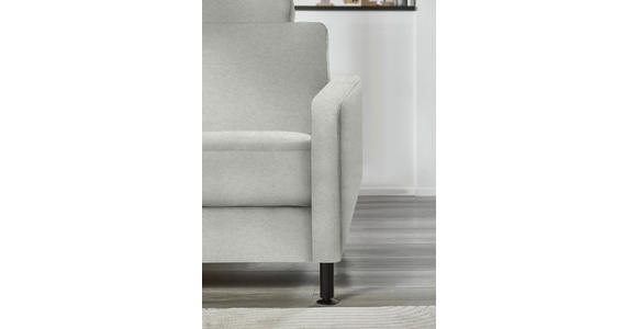 ECKSOFA  in Chenille, Flachgewebe Beige  175/316 cm  - Beige/Schwarz, Design, Textil/Metall (175/316cm) - Dieter Knoll