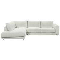 ECKSOFA in Cord Hellgrau  - Hellgrau/Schwarz, Design, Kunststoff/Textil (224/325cm) - Hom`in