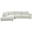 ECKSOFA  in Cord Hellgrau  224/325 cm  - Hellgrau/Schwarz, Design, Kunststoff/Textil (224/325cm) - Hom`in