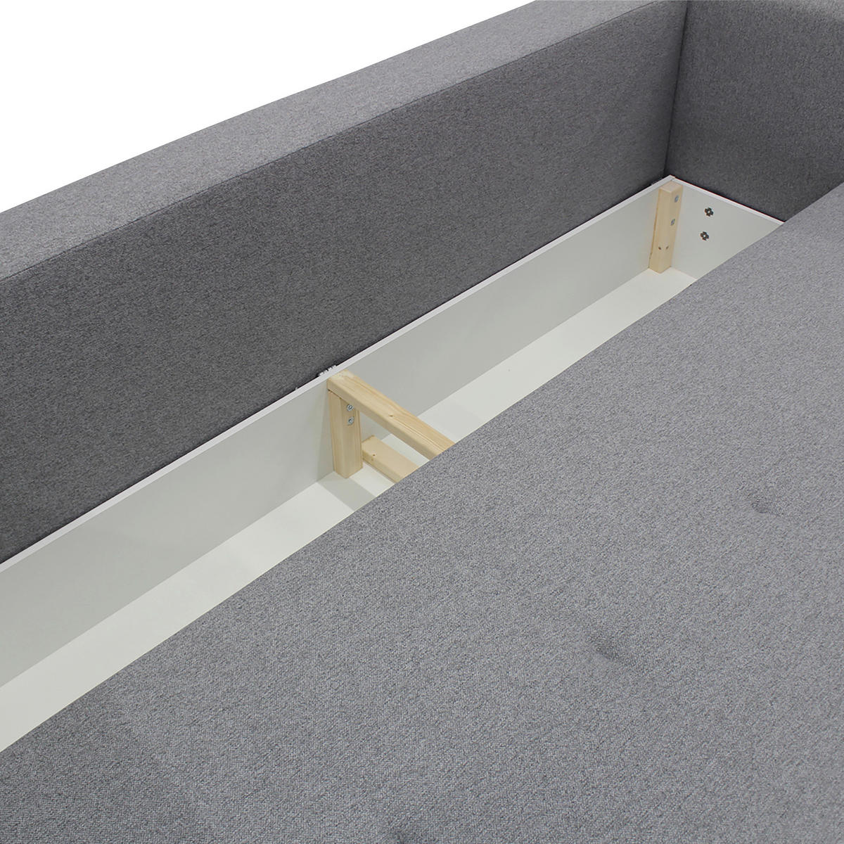 SCHLAFSOFA  mit Webstoff Grau  - Silberfarben/Grau, Design, Kunststoff/Textil (235/83/106cm) - MID.YOU