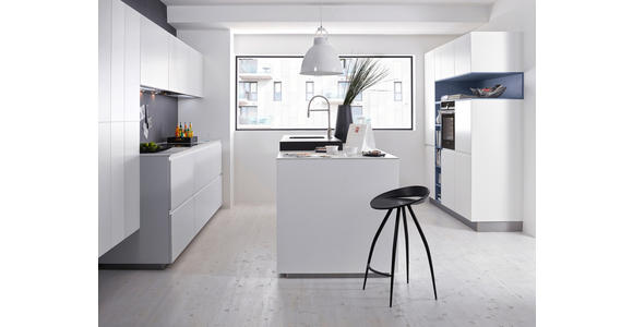 EINBAUKÜCHE - Blau/Anthrazit, Design, Holzwerkstoff - Dieter Knoll
