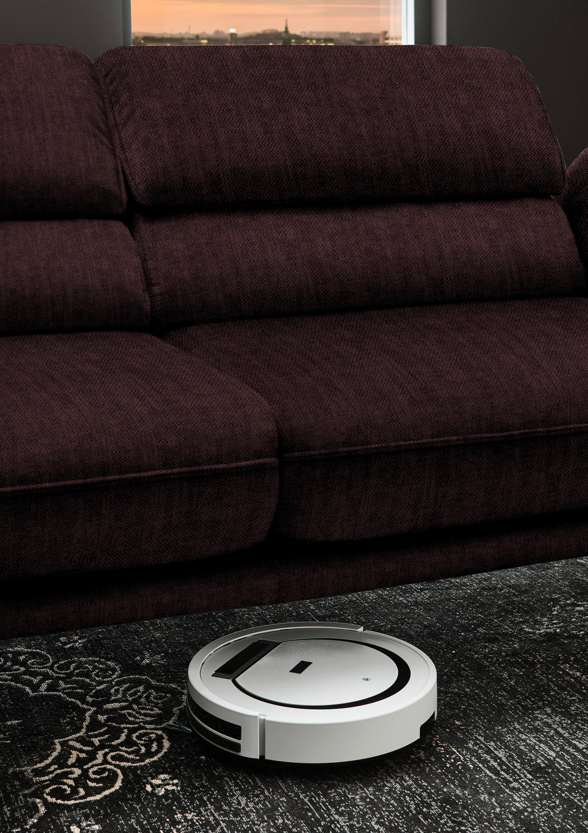 ECKSOFA in Velours Dunkelbraun  - Dunkelbraun/Schwarz, Design, Textil/Metall (153/283cm) - Valdera