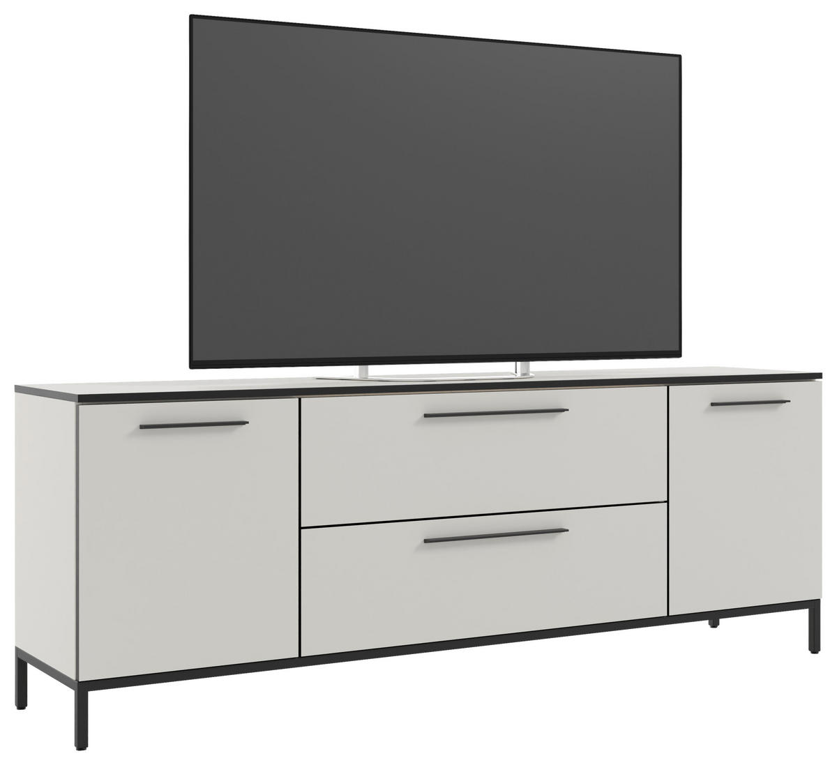 LOWBOARD Soul  in 180/66/40 cm  - Schwarz/Weiß, MODERN, Holzwerkstoff/Metall (180/66/40cm)