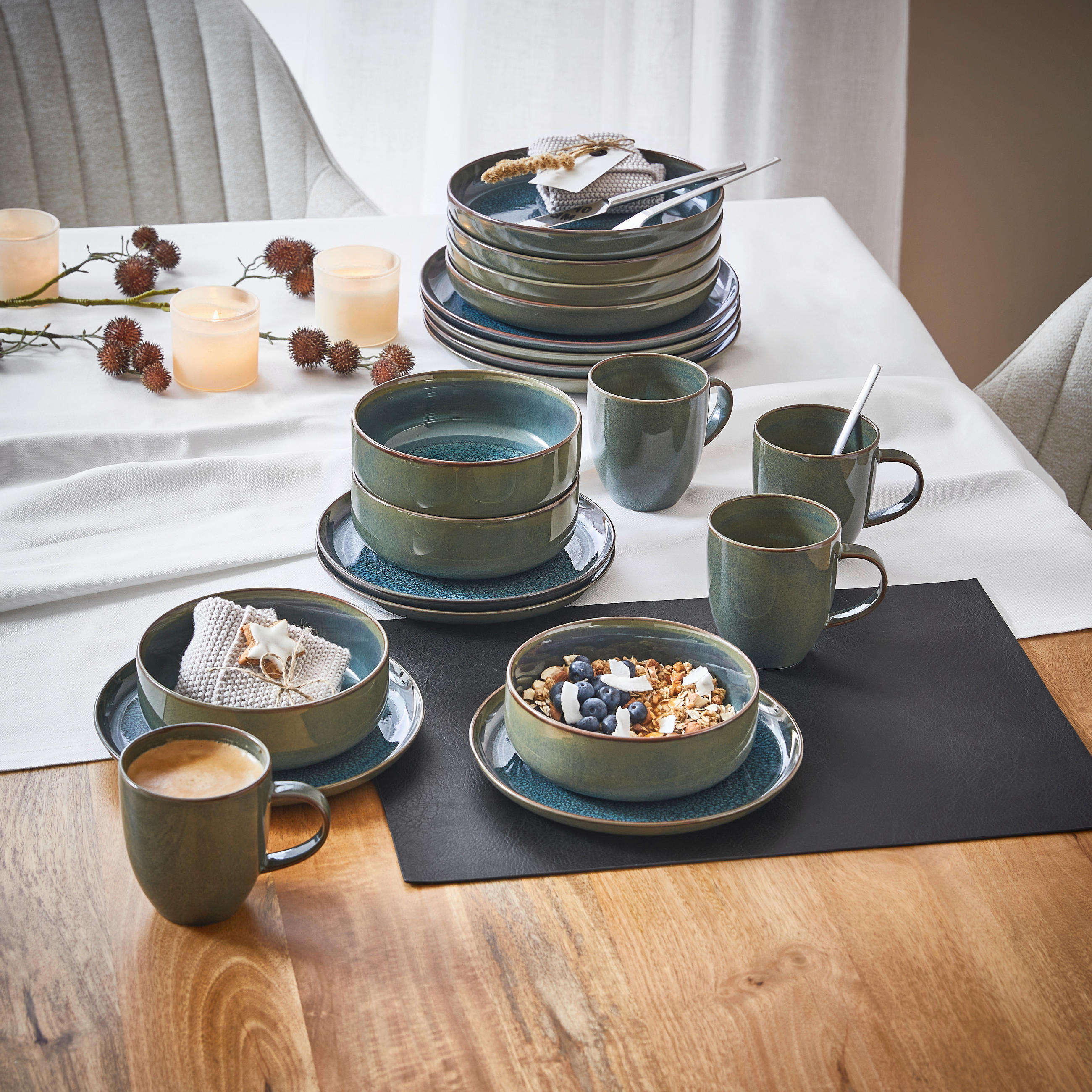 FRÜHSTÜCKSSERVICE 12-teilig Crafted Breeze  - Basics, Keramik (34,5/19,4/32cm) - like.Villeroy & Boch