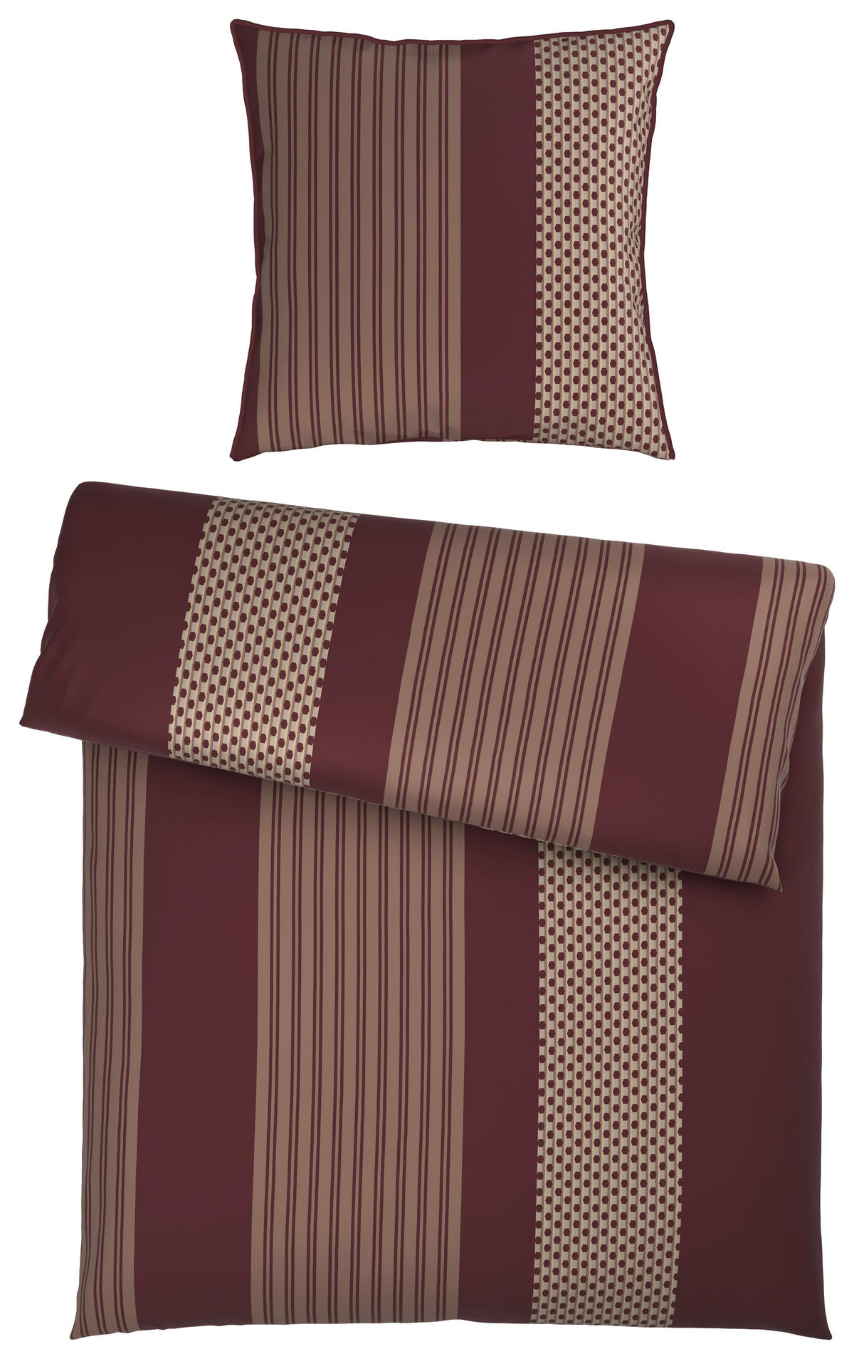 WENDEBETTWÄSCHE Satin 155/220 cm  - Kirschrot, Textil (155/220cm) - Dieter Knoll